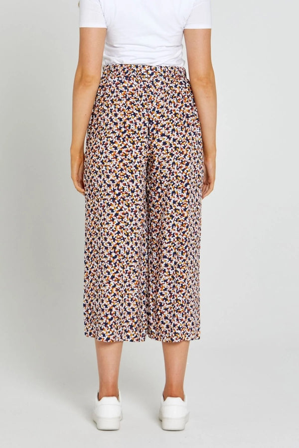 Sass - Isobelle Wide Leg Pant - Navy Floral Ditsy