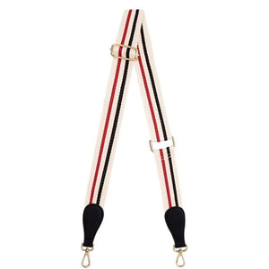 Elms + King - Accent Strap - Red Tri Colour w/ Black Tab | milk + ginger
