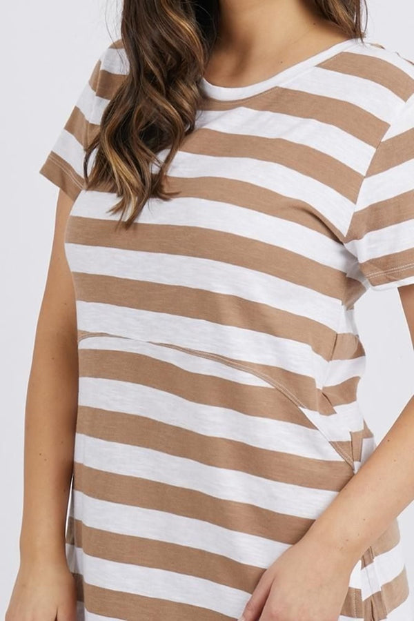 Foxwood - Bayley Dress - Natural & White Stripe