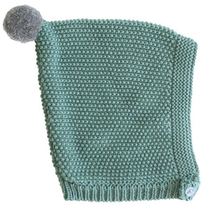 Alimrose - Pom Pom Pixie Hat - Sage & Grey | milk + ginger