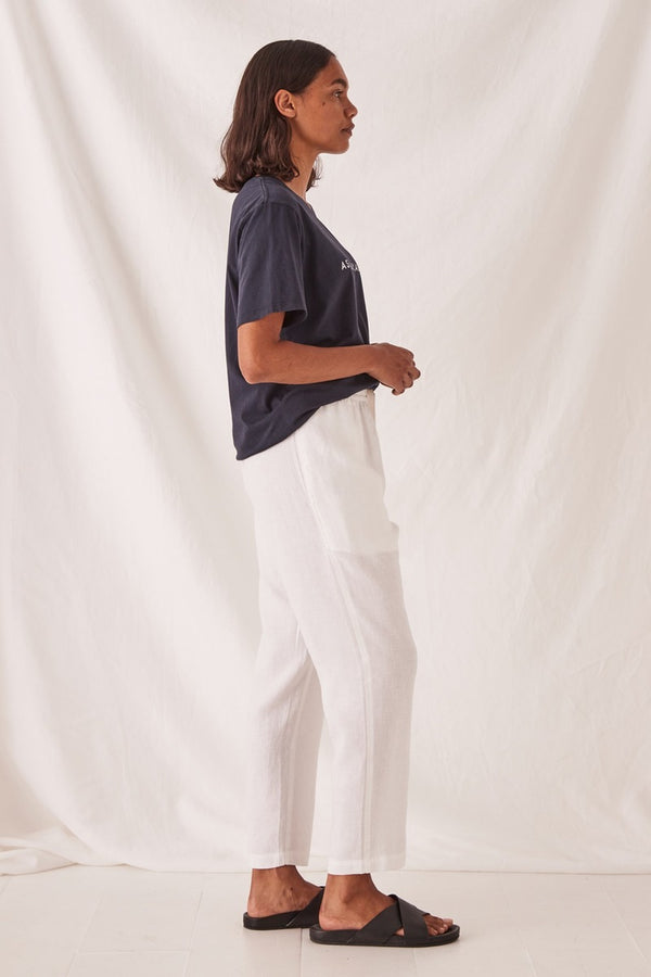 Assembly Label - Logo Cotton Crew Tee - Navy | milk + ginger