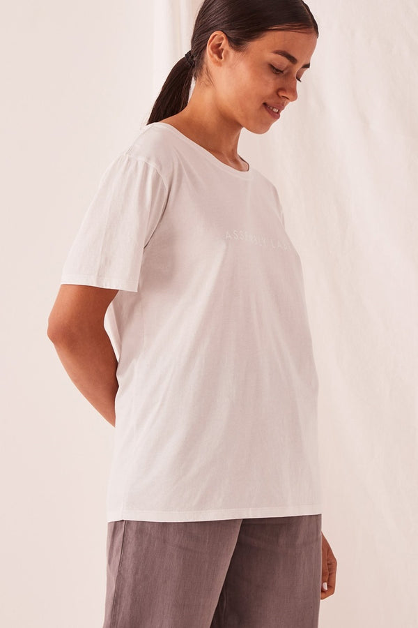 Assembly Label - Logo Cotton Crew Tee - Silver Grey