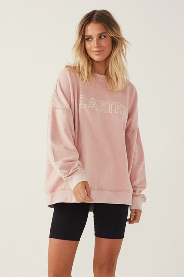 Cartel & Willow - Piper Sweater - Pink Sandwash