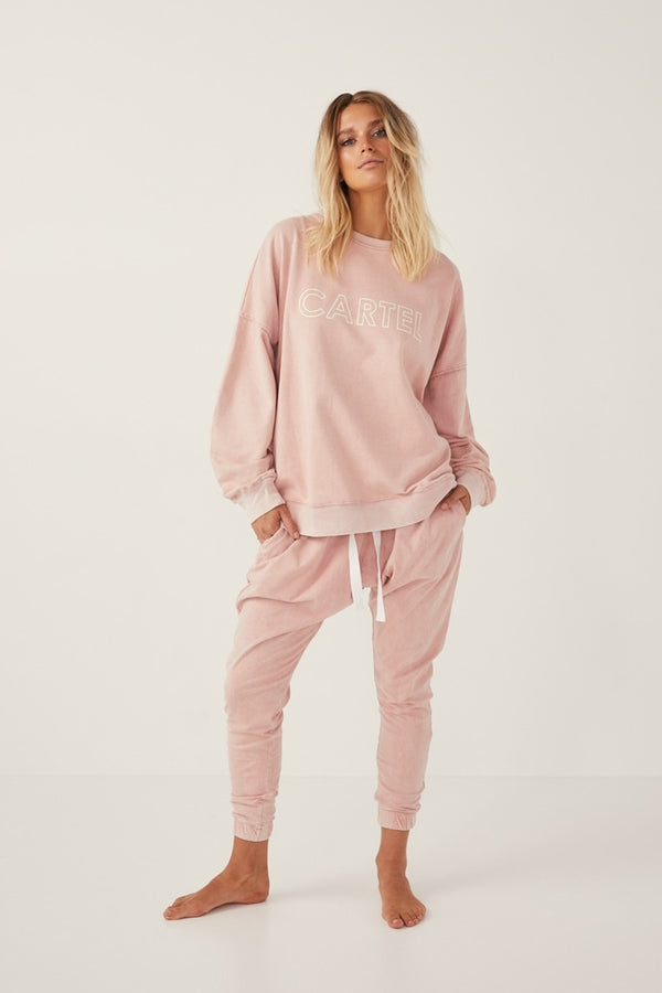 Cartel & Willow - Piper Sweater - Pink Sandwash
