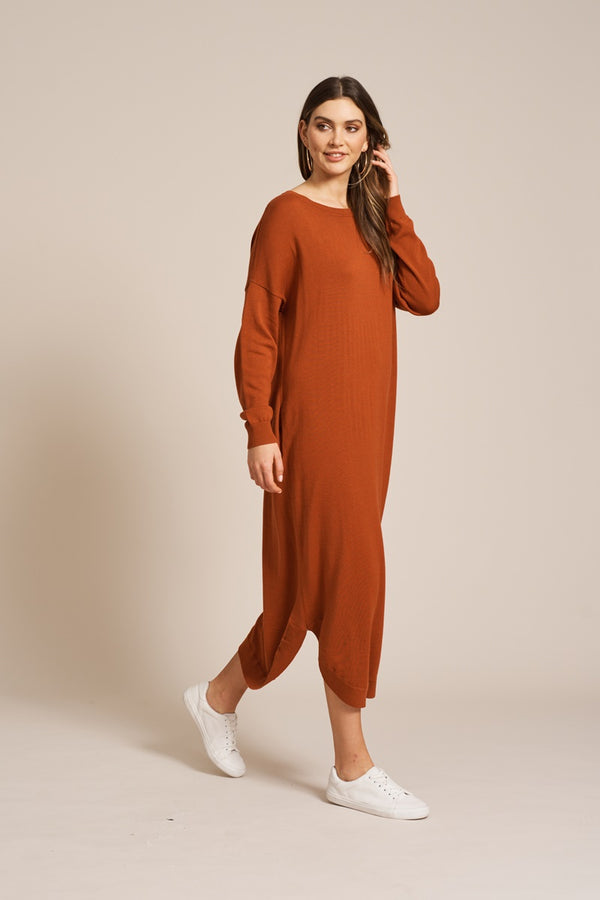 Eb & Ive - Turia Knit Dress - Terracotta