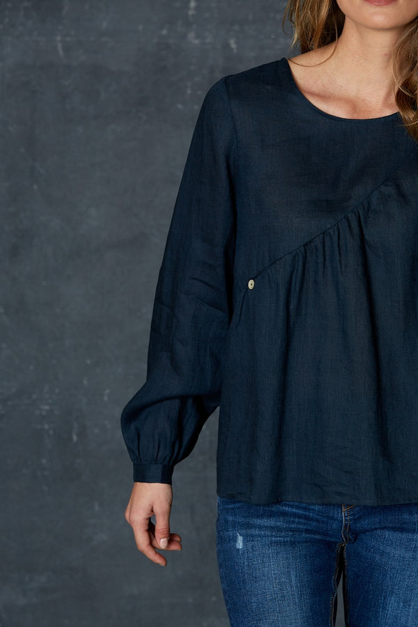 Eb & Ive - Bask Blouse - Admiral