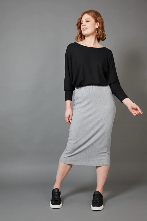 Eb & Ive - Studio Jersey Skirt - Gray