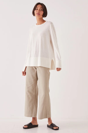 Assembly Label - Lora Knit - Antique White | milk + ginger