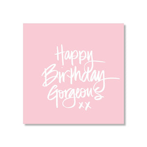 Just Smitten Mini Gift Card - Happy Birthday Gorgeous - Dark Pink | milk + ginger