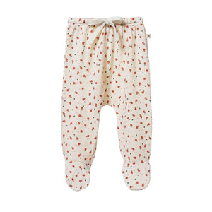 Nature Baby - Merino Footed Rompers - Posey Blossom Print | milk + ginger