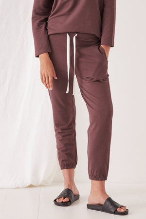 Assembly Label - Kin Fleece Trackpant - Damson | milk + ginger