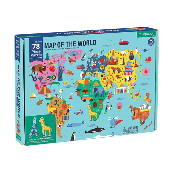 Mudpuppy - Map of the World Puzzle