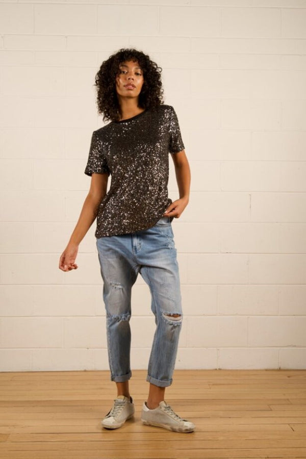 The Others - Lucielle Sequin Tee - Silver