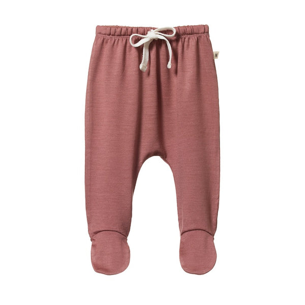 Nature Baby - Merino Footed Rompers - Woodland Rose