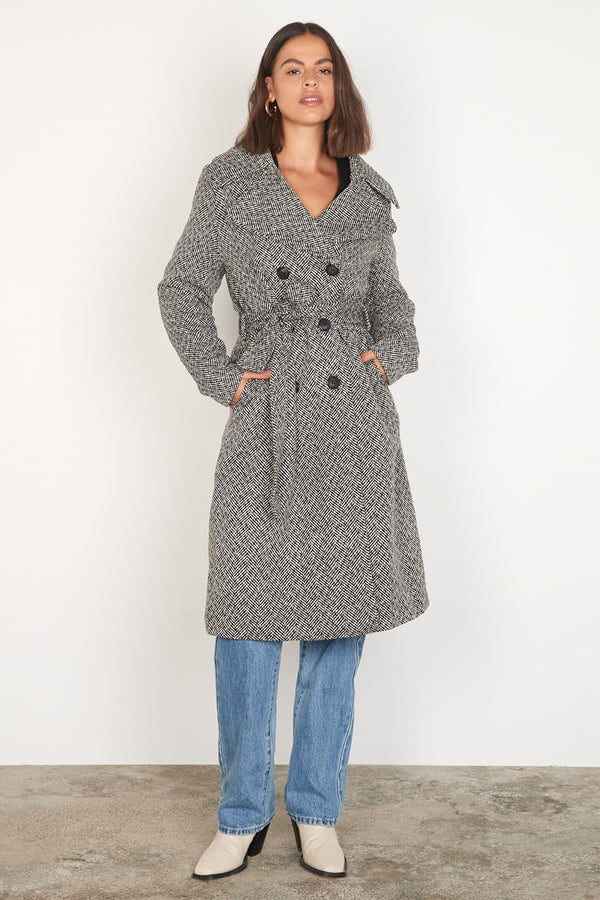 Esmaee - Modrian Coat -Herringbone