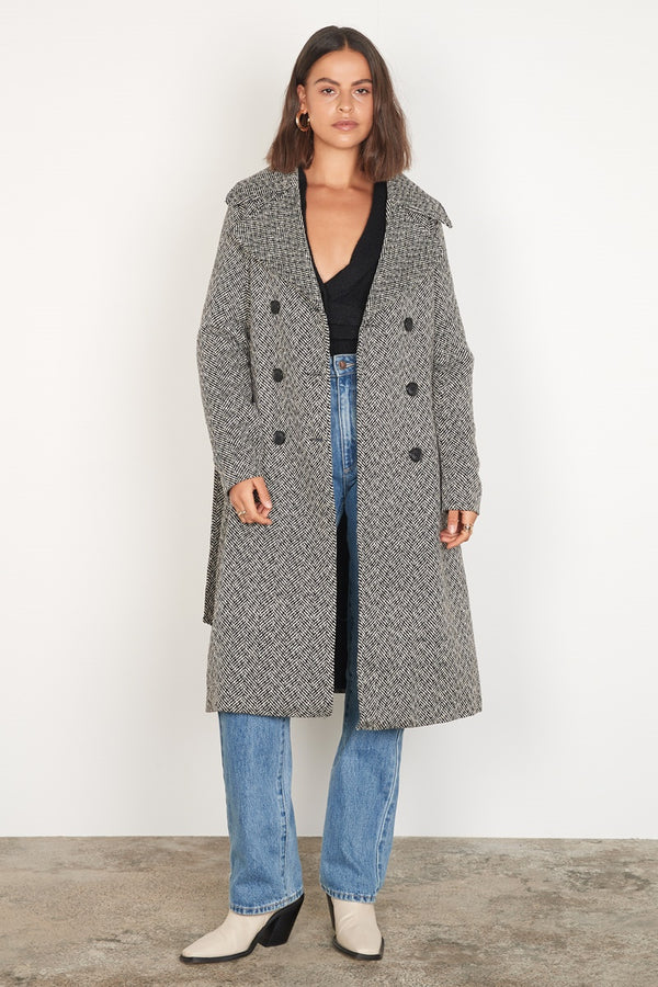 Esmaee - Modrian Coat -Herringbone