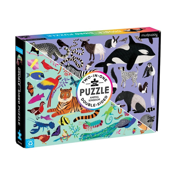 Mudpuppy - Animal Kingdom 100pc Double-Sided Puzzle