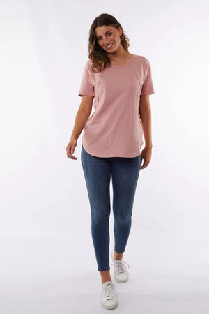 Foxwood - Mackenzie Tee - Dusky Pink | milk + ginger