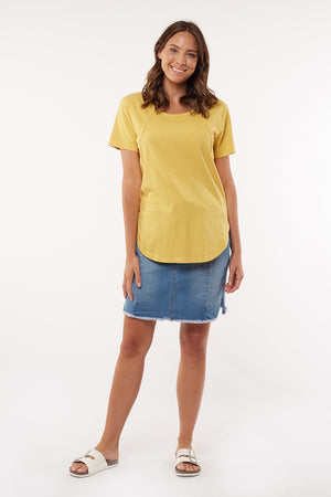 Foxwood - Mackenzie Tee - Mustard | milk + ginger