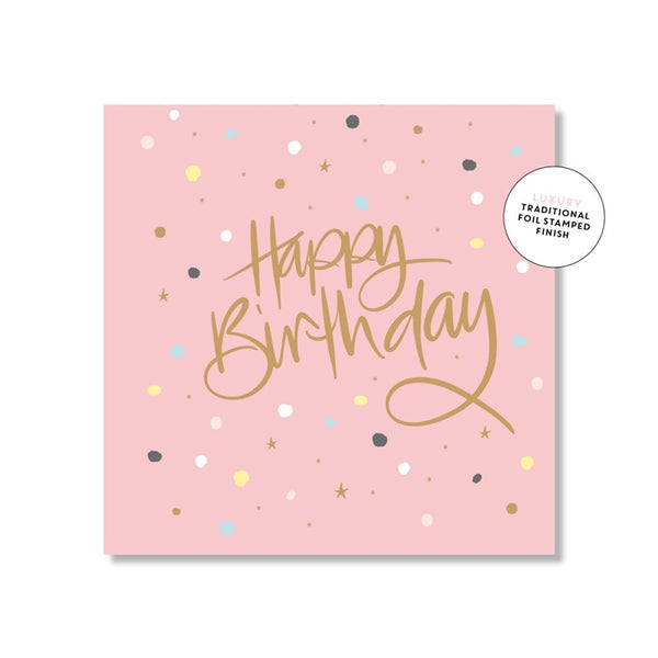 Just Smitten Mini Gift Card - Peachy Birthday Confetti
