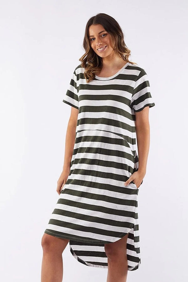 Foxwood - Bayley Dress - Khaki Stripe