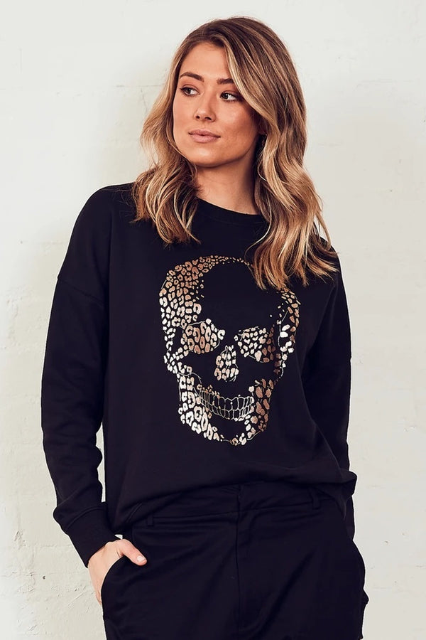 The Others - The Slouchy Sweat - Black with Foil Skull