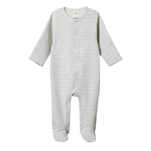 Nature Baby - Stretch & Grow - Grey Marle Stripe | milk + ginger