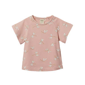 Nature Baby - Juniper Tee - Dragonfly Lily Print | milk + ginger