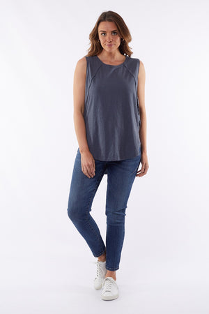 Foxwood - Mackenzie Tank - Navy | milk + ginger