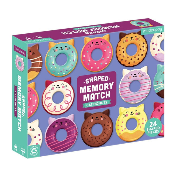 Mudpuppy - Cat Donuts Shaped Memory Match