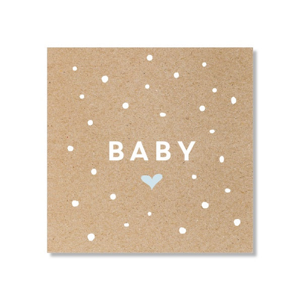 Just Smitten Mini Gift Card - Baby Confetti Blue