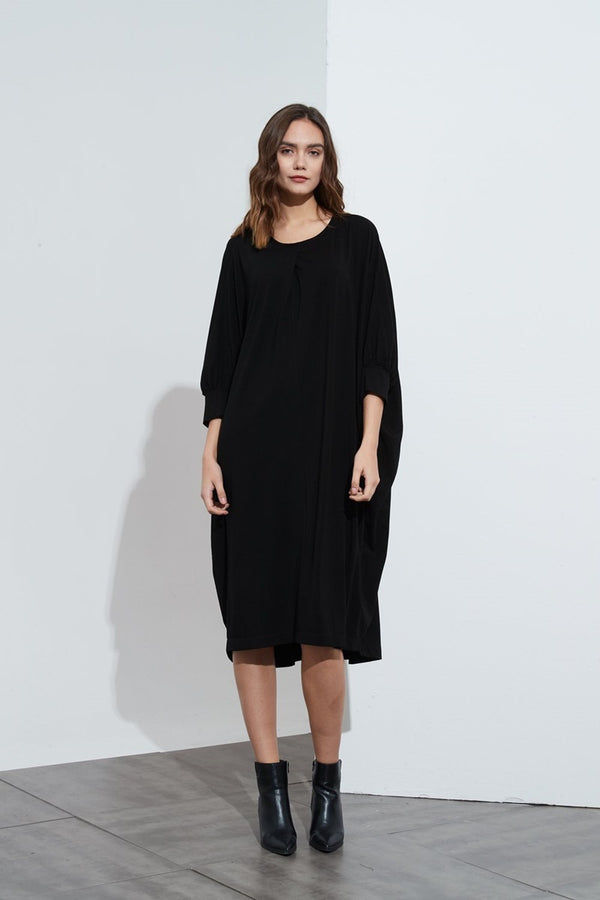 Tirelli - Relaxed Batwing Dress - Black