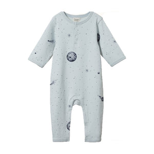 Nature Baby - Henley Pyjama Suit - Galaxy Print | milk + ginger