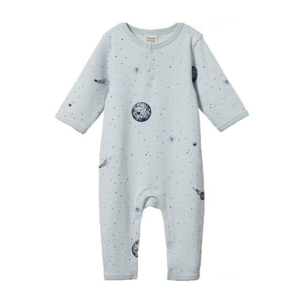 Nature Baby - Henley Pyjama Suit - Galaxy Print