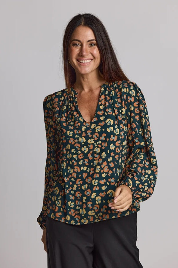 Stella + Gemma - Hudson Blouse - Winter Leopard