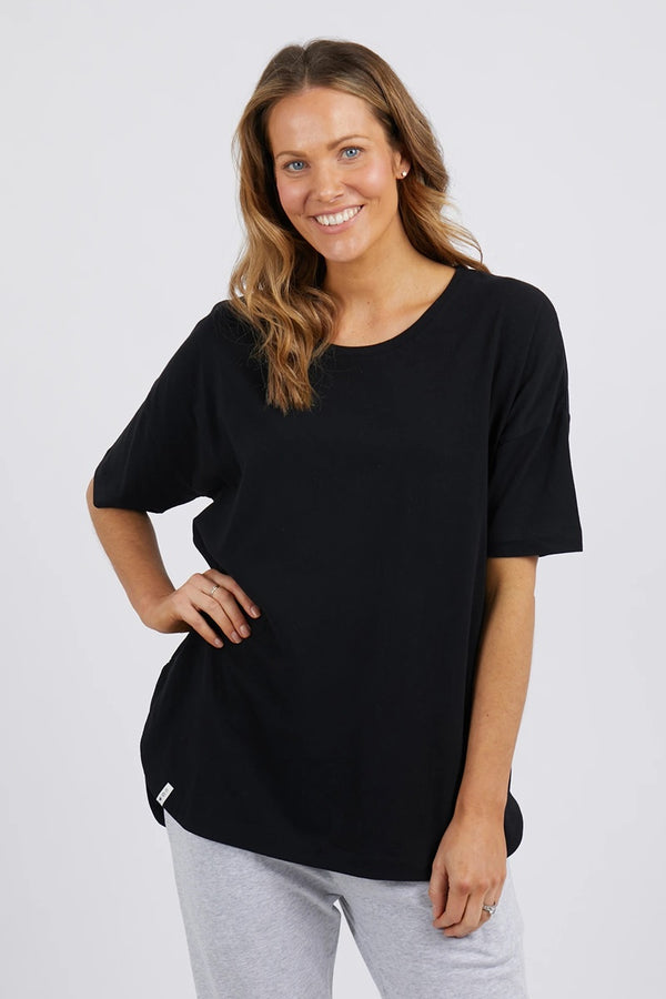 Elm - Society Short Sleeve Top - Black