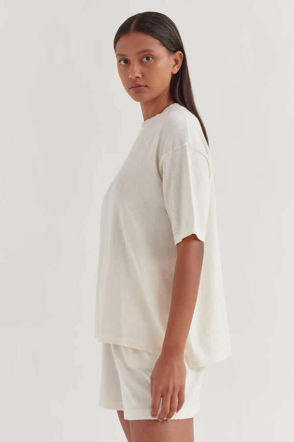 Assembly Label - Cotton Cashmere Relaxed Tee - Antique White