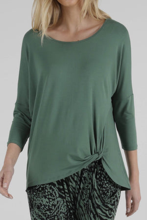 Betty Basics - Atlanta 3/4 Sleeve Top - Sage | milk + ginger