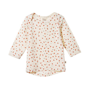 Nature Baby - Merino Essential Tee - Posey Blossom Print | milk + ginger