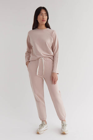 Assembly Label - Kin Fleece Top - Pink Clay | milk + ginger