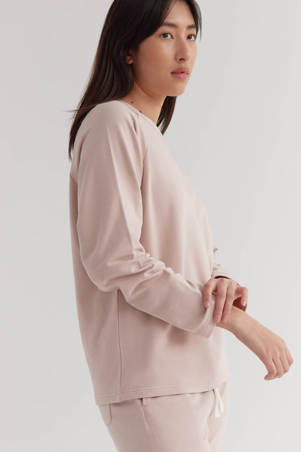 Assembly Label - Kin Fleece Top - Pink Clay