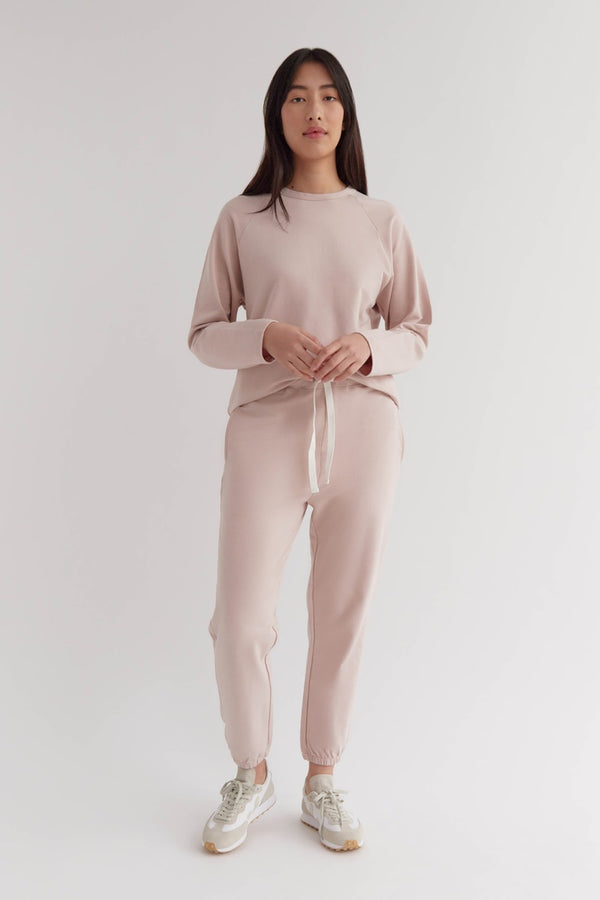 Assembly Label - Kin Fleece Top - Pink Clay