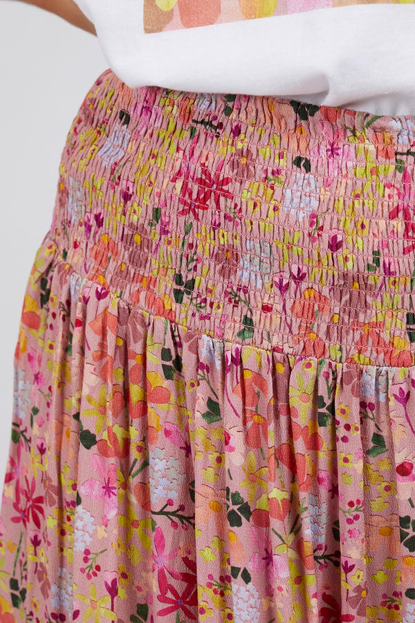 Elm - Laura Skirt - Coral Blush Floral Print
