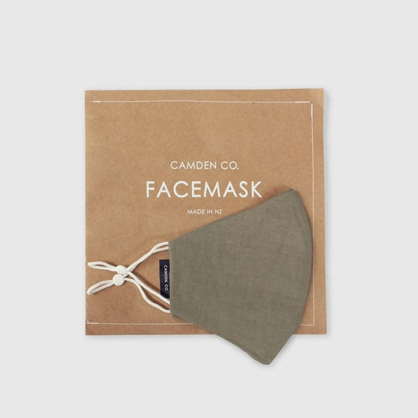 Camden Co - Linen Face Mask - Moss