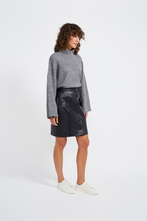 Staple - Shadow Oversize Jumper - Charcoal Marle