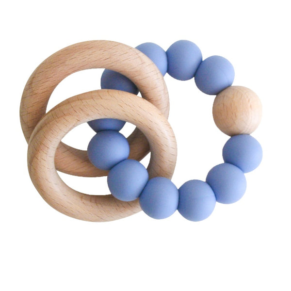 Alimrose - Beechwood Teether Rings Set - Blue