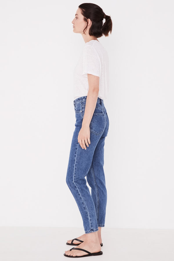 Assembly Label - High Waist Rigid Jean - Vintage Blue | milk + ginger