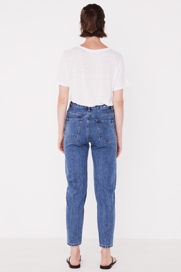 Assembly Label - High Waist Rigid Jean - Vintage Blue | milk + ginger