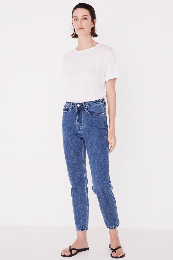 Assembly Label - High Waist Rigid Jean - Vintage Blue | milk + ginger