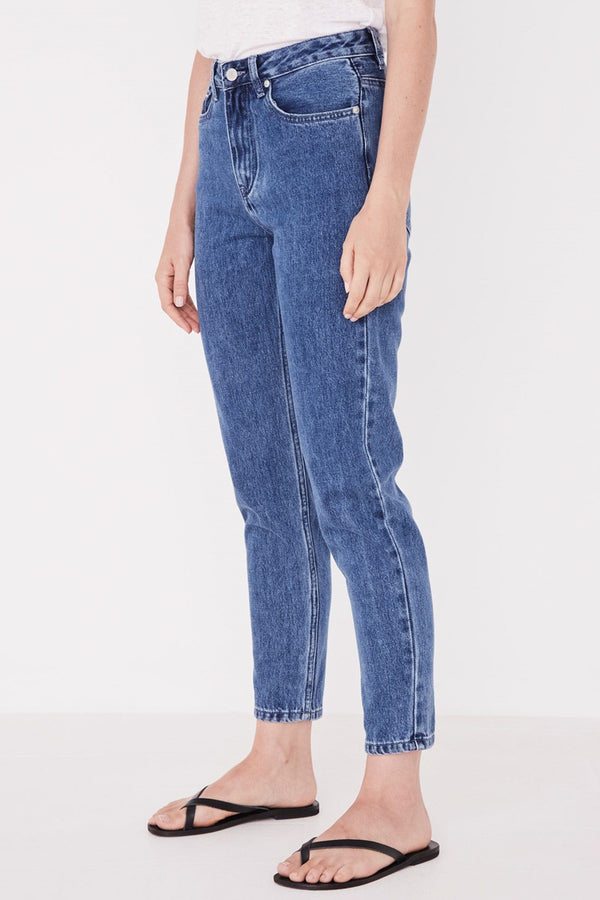 Assembly Label - High Waist Rigid Jean - Vintage Blue | milk + ginger